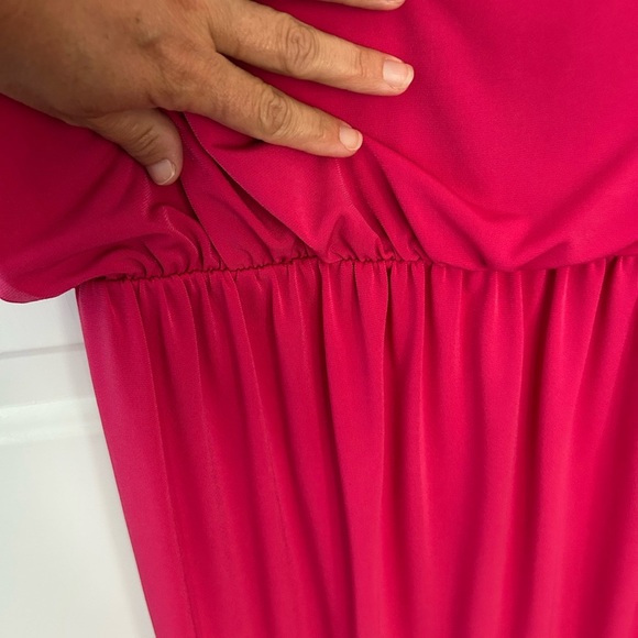 Valerie Bertinelli Pink Dolman Sleeve Sheath Dress Size 10 - Picture 6 of 10